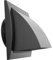 4'' Inch / 100 mm Exhaust Hood Vent with Rain Cover and Flap, Black/Anthracite, Indoor and Outdoor Air Vent Cover, HVAC Exhaust Vent Duct Cover, 6'' x 6'' Inch Exhaust Cap