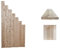 Floranica Lames de terrasse en Bois Planches Lisses en mélèze Planche à Bords Bois de Construction Non traité Panneau Bois Exterieur 10 pièces, Hauteur: 80 cm