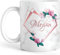 EKAM Personalised Tea Mug Any Name - Best Floral Marble Mug - Customised Gift for Valentine’s Day, Birthday, Christmas Day for Mom, Dad, Kids, Friends or Girls, 11oz Ceramic Cup (Design 3)