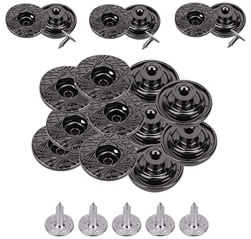 WedDecor KAM Jeansknöpfe, 22 mm Ersatz-Jeans-Knöpfe, kein Nähen, Knopfverschluss mit Nieten auf der Rückseite, für Denim, Jeans, Jacken, Kleidungsreparatur, Legierung, Rotguss, 30 Stück