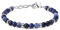 GAVU Bracciale da Uomo in Acciaio Inossidabile con Perline di Cristallo di Sodalite Blu