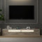 TV-Schrank, Fernsehtisch ,TV Lowboard , TV Tisch,Sideboard ,Marmor Optik mit LED Sideboard Board stehend, Weiß, Holz, mit 4 Türen viel Stauraum, für Wohnzimmer, Designerstück, ,240 x 40 x 37 cm, 9079