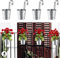 Cepewa Übertopf Springflower 4er Set │ Blumentopf zum Hängen Ø13cm Silber │ Blumen Kräuter Pflanzen (1 x 4er Set Übertopf Silber Ø13cm)