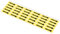 PATIKIL 1.4x0.4 Lang 6Set/180Stk Pfeil Aufkleber Kontrollanzeige Klebeband Self Klebeschild Etikett für Industrielle Arbeit Schwarz Gelb