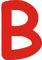 Kleckerliese Alphabet Buchstaben 8cm selbstklebende Aufkleber Wand Fenster Tür Boote Auto Kinderzimmer STICKER B - Höhe 8cm, Farbe Rot