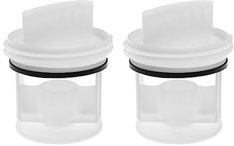 VGOL 2 Stück Waschmaschinen Ablauffilter 647920 00647920 605010 00605010 Kompatibel mit Bosch Kompatibel mit Siemens Waschmaschine Ablaufpumpe Flusenfilter Weiß