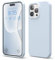 elago Liquid Silicone Case Compatible with iPhone 15 Pro Max Case, Premium Silicone, Full Body Protective Cover [4 Layer Shockproof Structure], Anti-Scratch Soft Microfiber Lining (Light Blue)