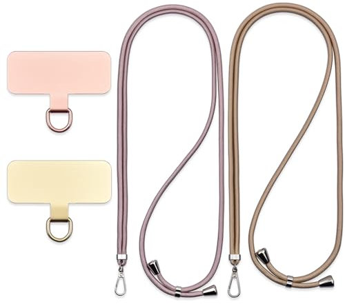 Jaslongri Cordon Universel pour Téléphone Portable, Sangle en Métal Doré, Taille Unique