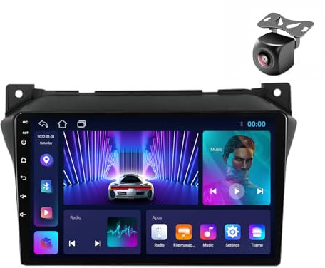 Android 12 Autoradio per Suzuki Alto 2009 2010 2011 2012 2013 2014-2016 2 DIN Stereo Car Tablet Pollici Schermo MP5 Lettore Multimediale Receiver GPS con FM SWC Carplay Android (M100CP 4core 1+32G)