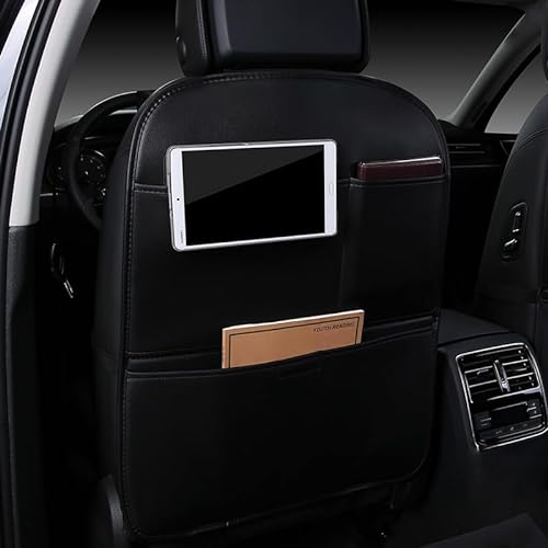 ZHSDMB 2 Stück Auto Rücksitz Anti Kick Pad für Mercedes Benz B-Klasse B180 B200 B250, Wasserdicht Leder Rückenlehne Anti-Kick Pads Autositz RüCkenschutz Auto Organizer Kinder Autositz Organizer