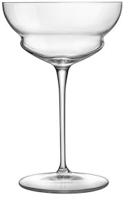 Luigi Bormioli Martini Glasses Set of 4 x 250ml - Crystal Espresso Martini Glasses, Super Light Titanium Reinforced Backdoor'20s Vintage Style Glassware