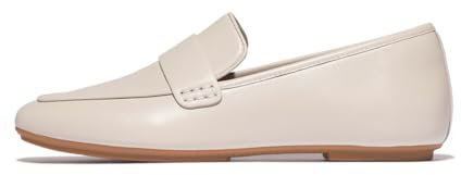 Fitflop Women's DELICATO Soft Leather Loafers, Beige, 6 UK