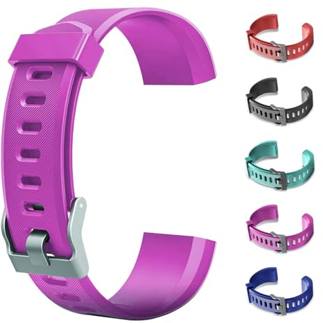 CXINLky Ersatzbänder, Uhrenarmbänder aus Silikon für ID115Plus HR Smart Watch, Verstellbare Riemen, Buntes Uhrenarmband Zubehör für ID115Plus HR Smartwatch