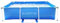 Hanjet Rahmenpool Steel Frame Pool PE Schwimmbecken Aufstellpool Gartenpool umweltfreundlich Sommer Swimingpool Stahlrahmenpool Planschbecken für Außenbereich Hinterhof, eckig, Blau (110x110x35cm)