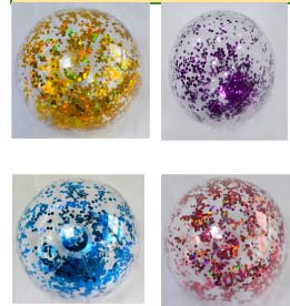 4PCS Glitter Pelota De Hinchable Beach, 40cm Transparente Pelotas De Playa Hinchable, Bolas Inflables De Agua Niños Adultos, Bola Hinchable Para Fiesta Veraniega En La Piscina