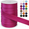 LEREATI Schrägband 25mm x 50m, Einfassband zum Nähen Doppelt Gefaltetes Stoffband aus Polyester Hemming Tape Satin, Nahtband zum Nähen Basteln Dekorationen DIY Handwerk (Rosenrot)