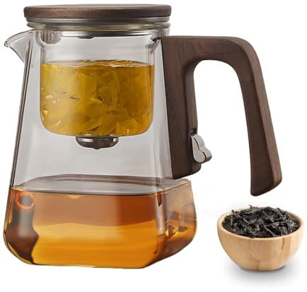 Acunny Bulk Teapot, Glass Teapot with Infuser - Glass Kettle with Strainer,Water Separation Teapot, Magnetic Glass Filter, Tea Set for Flowering Loose Leaves, Company