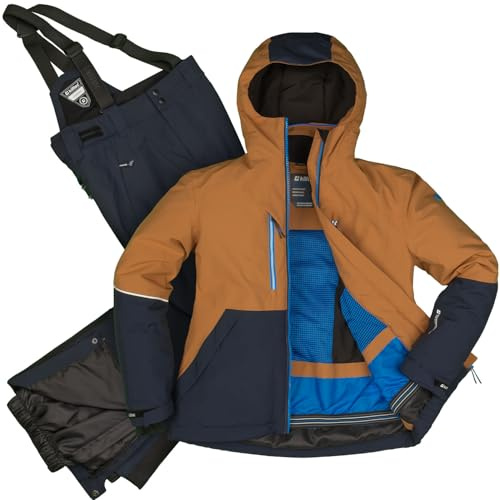 Killtec Jungen Skianzug - wasserdicht 10.000 mm Wassersäule - PFC frei - Skijacke mit Schneefang, Skihose mit Kantenschutz - atmungsaktive Membran
