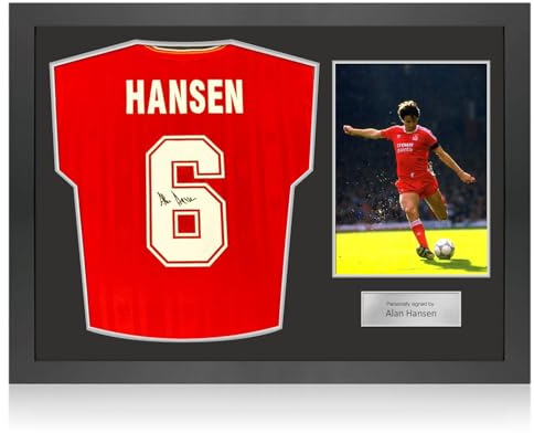 Alan Hansen Back Signed Liverpool 1986 Football Shirt. Icon Frame