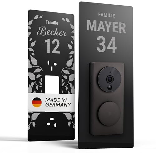 Håvn ® Personalisiertes Klingelschild für Aqara – Briefkasten Namensschild aus Acryl – Türschild Haustür mit Gravur – Briefkastenschild Postkasten Haustürschild