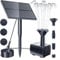 HpLive 5W 5V Solar Springbrunnen für Außen mit Steckbarer Solarpanel, 180L/h Wasserpumpe für Teich Aquarium Vogelbad Gartendekoration