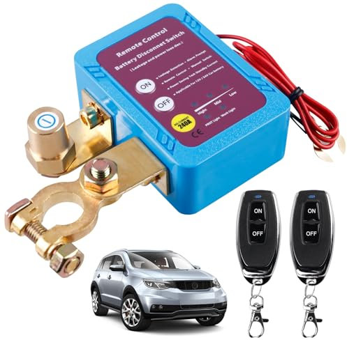 Kill Switch for Car With Remote, Remote Battery Disconnect Switch 12V 240A, Car Battery Kill Switch Anti Theft, Batteries Isolator Switch, Automatic Cut/Shut Off Switches for Auto,Truck, RV, ATV, Boat