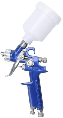 Precision Mini HVLP Paint Spray Gun 120ml Cup 1 0mm Copper Nozzle Touch Up Sprayer for Auto Detailing DIY Projects Home Use Includes Filter Fittings Cleaning Brush