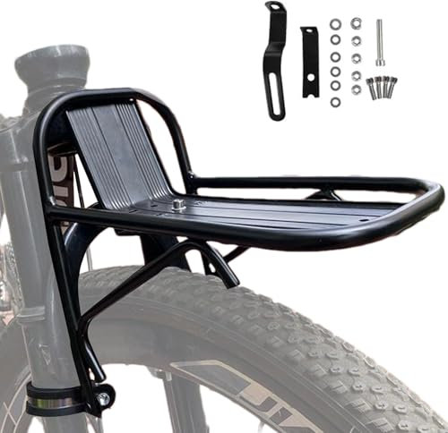 Fahrradgepäckträger Touren - Aluminiumlegierung, vorderseitig | Robuste Halterung für Gepäck an Mountainbikes, Stabiler Frontträger für Fahrradreisen mit Schwerer Last auf Gabel oder Rahmen