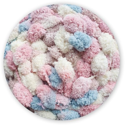 James C Brett Munchkin Pom Pom Knitting Yarn 200g Ball Super Chunky (MK07, 1 Ball)