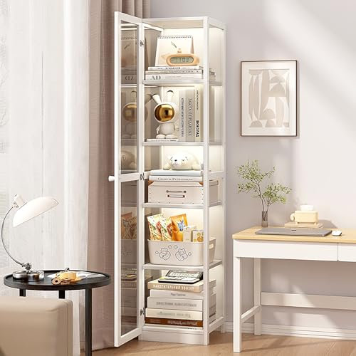 Armario de almacenamiento estrecho con ruedas, organizador de 5 capas para cocina, comedor, baño, solución de ahorro de espacio