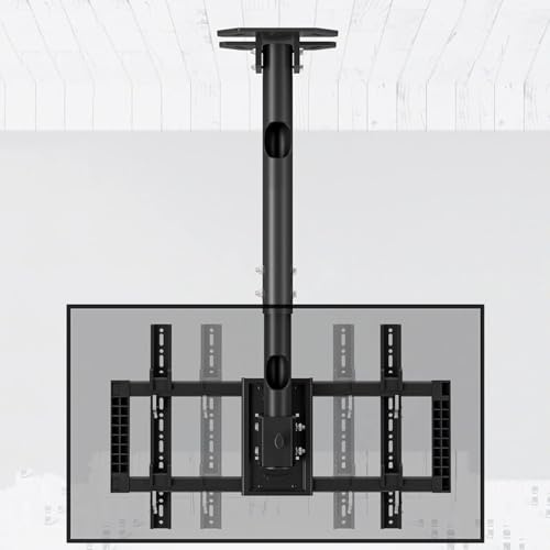 GJZQDKX Ceiling Tv Stand - Tv Wall Mount, For 39-90 Inch Tvs Adjustable Height Tv Bracket, Telescoping Hanging Roof Tv Lift, 360° Tilting Tv Ceiling Mount, Max 600 X 4