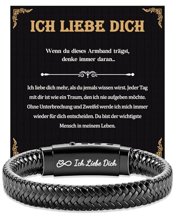 Kenqlot Geschenke für Männer, An Meinen Sohn Bruder Papa Mann Armband | 18. Geburtstag Junge Weihnachten Valentinstag Jahrestag Geschenk für Ihn Ehemann Abschlussgeschenk Neffen Enkel