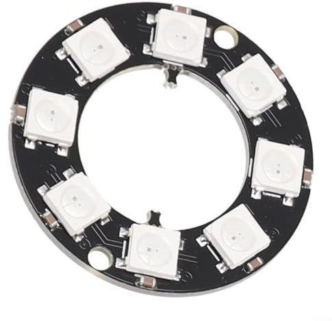 Adressierbarer RGB-LED-Ring für Arduino WS2812 5050, 5 V individuell steuerbarer LED-Streifen für DIY-Projekte, kompatibel mit Mikrocontroller(8LED)