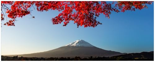 Wallario Küchenrückwand selbstklebend 115 x 50 cm, Motiv: Vulkanpanorama im Herbst | Spritzschutz abwischbar & pflegeleicht