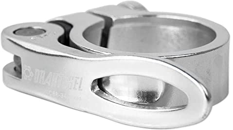 Drahtesel Fahrrad Schnellspanner, Sattelstütze, Sattel-klemme, Klemmring, Sattelstützenklemme (Silber, 30,2mm)
