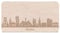 Frühstücksbrettchen Bochum mit Skyline Gravur - Brotzeitbrett & Geschenk für Bochum Stadtverliebte & Fans - ideal auch als Souvenir