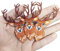 3 Stück Hirsch-Stickerei-Aufnäher, zum Aufbügeln oder Aufnähen, Weihnachtsapplikation, zarte bestickte Flicken, coole Aufnäher für Männer, Frauen, Jungen, Mädchen, Kinder