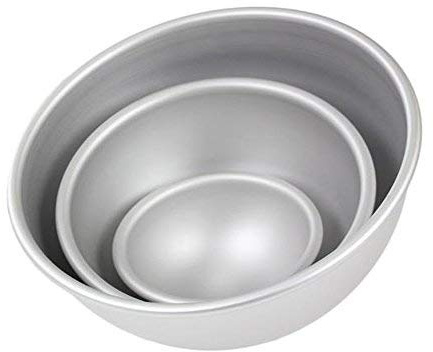 PME Ball Pan Set -Set of 3 Ball Cake Pans 4in 6in & 8in -Ball Pan Set -Professional Bakeware
