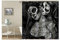 KnSam Duschvorhang Anti-Schimmel Wasserdicht Vorhänge an Badewanne Bad Vorhang für Badezimmer Gothic Totenkopf Tattoo Frauen 100% PEVA inkl. 12 Duschvorhangringen 165 x 200 cm