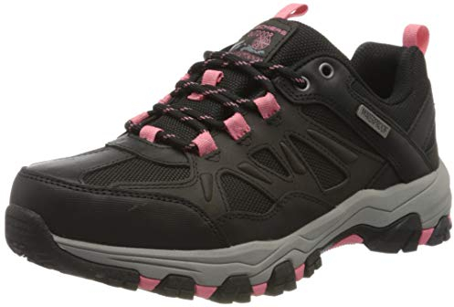 Skechers SELMEN - WEST HIGHLAND, Women's Low-Top Trainers, Black (Black Leather/Textile/Coral Trim Bkcc), 5 UK (38 EU)