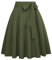 Damen Rock Faltenrock hohe Taille Basic Skirt Flared Rock a-Linie Rock BP561-4 L