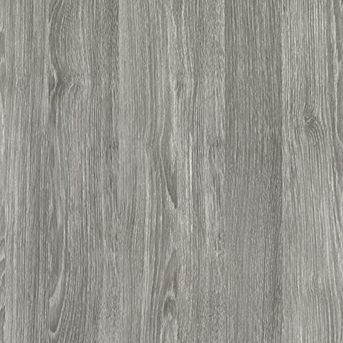 [15,44€/m²] Klebefolie in Holz-Optik - WUNSCHMAß inkl. Rakel & E-Book I Selbstklebende Holz Folie für Möbel & Küche - hitzebeständig & abwaschbar I Möbelfolie Holzdekor (SHEFFIELD PERLGRAU LFM x 90cm)