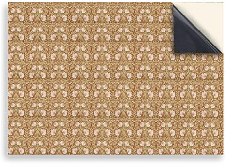 Stick & Go Repositionable Self Adhesive Dolls House Wallpaper 1:12 Scale (1 Sheet) - William Morris Brown Floral Wallpaper - No. 98