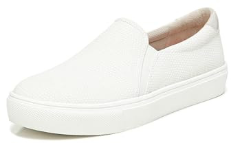 Dr. Scholl's Shoes Womens Nova Slip On Fashion Sneaker,White Snake,9.5 Wide