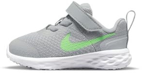 Nike Jungen Unisex Revolution 6 Kinder Baby/Toddler Shoes, Lt Smoke Grey Green Strike Dk Smoke Grey, 21 EU