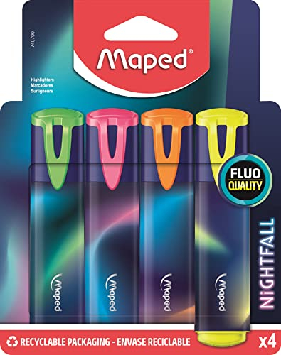 Maped - Textmarker, Markierstift NIGHTFALL - x4 Marker