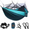 AnorTrek Hammock de Camping con Mosquitero, Doble y Simple, Ligero y Portátil con Correas de Árbol, Hamaca Paracaídas para Acampar, Mochileros, Viajes y Senderismo