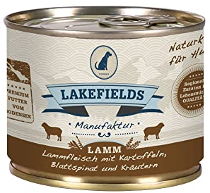 Lakefields MANUFAKTUR Nassfutter MENÜ LAMM 61% Fleischanteil für Hunde, Größe:6 x 200 g