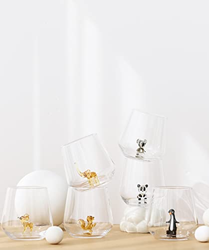 Minizoo Paris Wasserglas | Becher | 6 Stück | 345cc | Planeten-Serie | Party | Weihnachtsgeschenke | Muranoglasfiguren für die Innendekoration