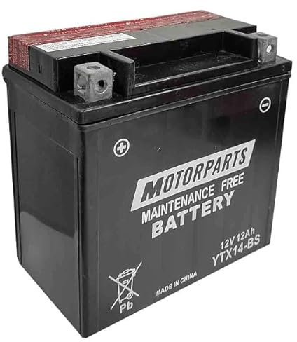 BATTERIA MOTORPARTS MINARELLI BATTERIA YTX14-BS 12V 12AH COMPATIBILE CON SUZUKI AN BURGMAN K6-L0 650 4T 06 > 10 SENZA MANUTENZIONE COMPLETA SPECIFICA MOTO SCOOTER